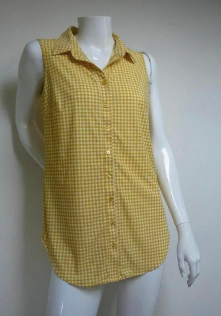 Studio Anneloes Poppy sl blouse geel geruit travelstof M, Maat 38/40 (M), Geel, Nieuw, Ophalen of Verzenden
