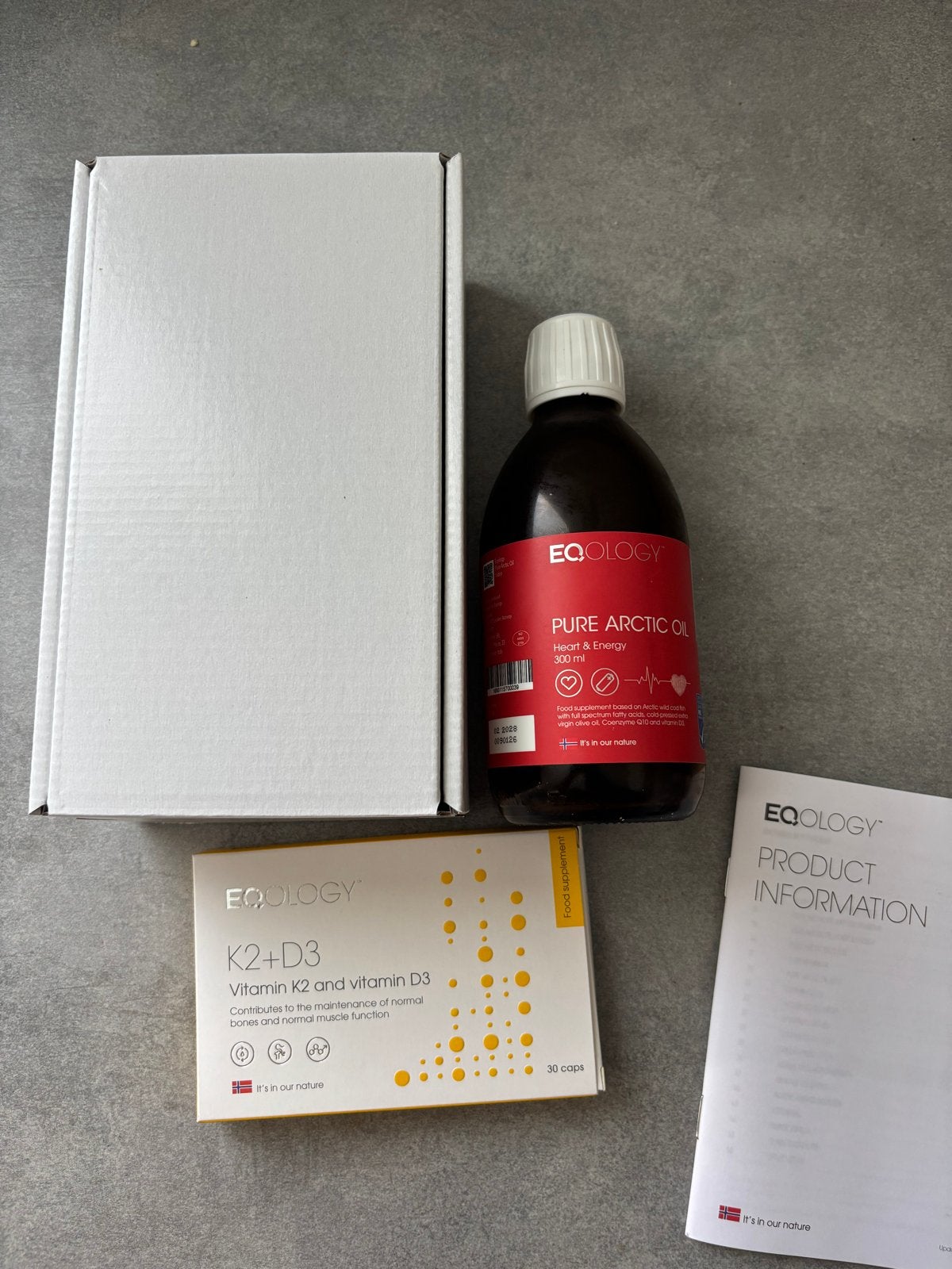 Eqology Pure Arctic Oil & Vitamine K2 + D3 Supplementen, Sport en Fitness, Gezondheidsproducten en Wellness, Ophalen of Verzenden