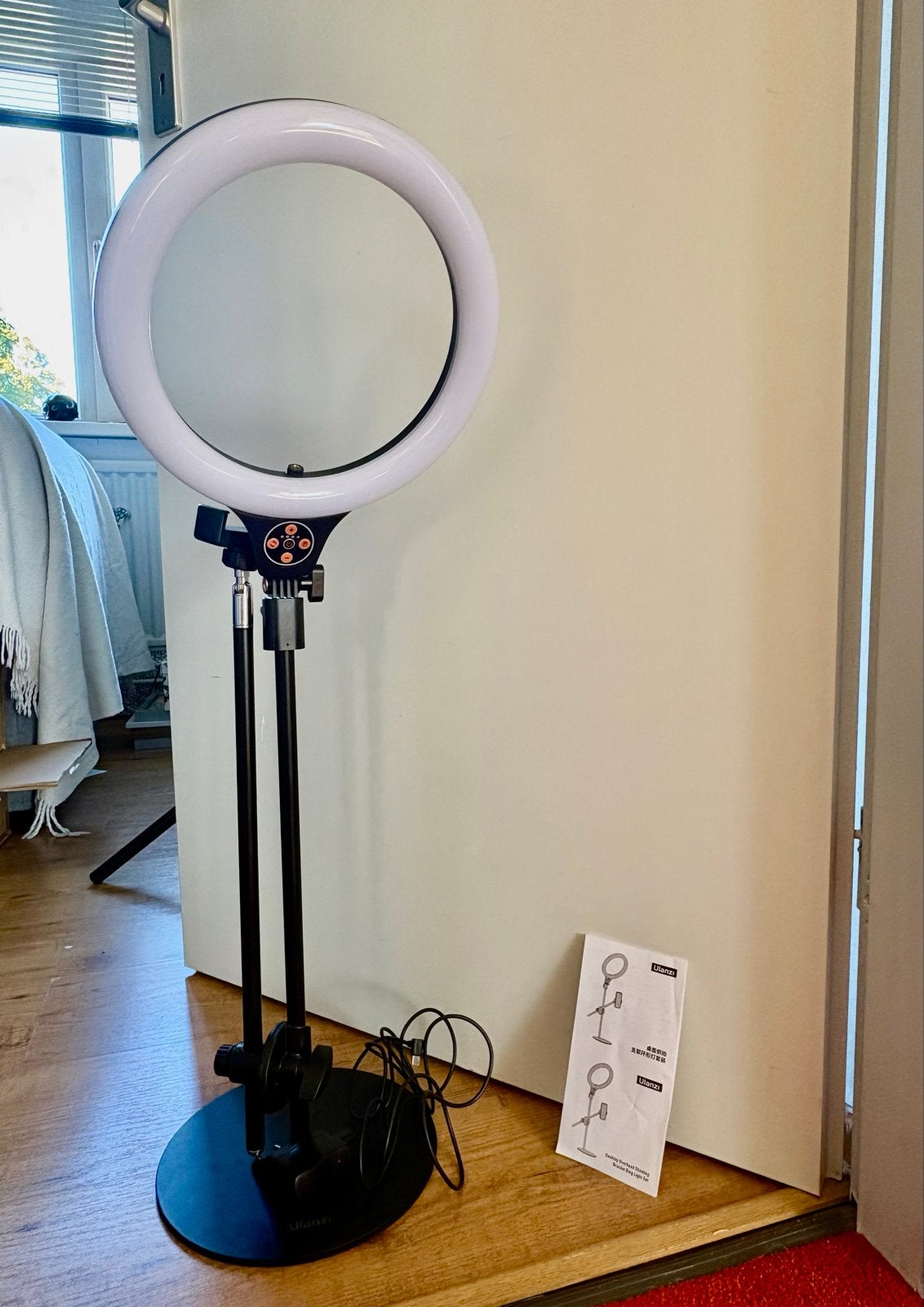 Ringlamp met Statief om met je telefoon te filmen van Ulanzi, Lamp of Flitsset, Dimbaar, Nieuw, Ophalen of Verzenden