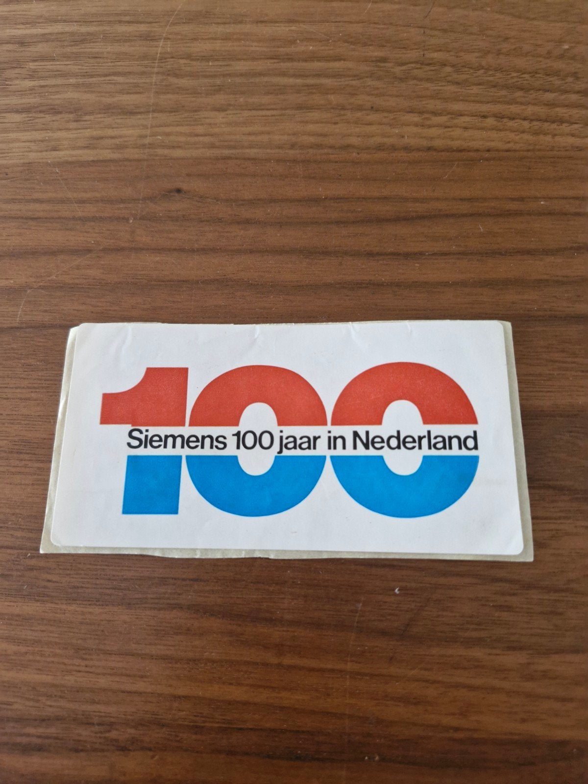 10210 Vintage Siemens 100 jaar in Nederland sticker, Ophalen of Verzenden, Gebruikt, Bedrijf of Vereniging
