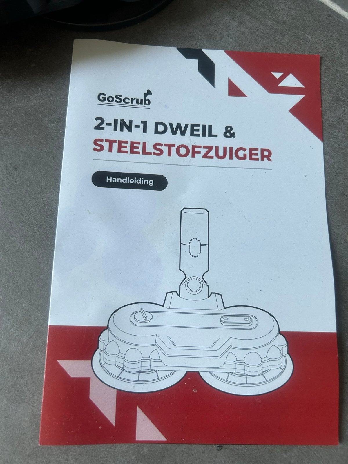 GoScrub 2-in-1 Dweil & Steelstofzuiger Opzetstuk, Witgoed en Apparatuur, Overige merken, Dweilfunctie, Zo goed als nieuw, Reservoir
