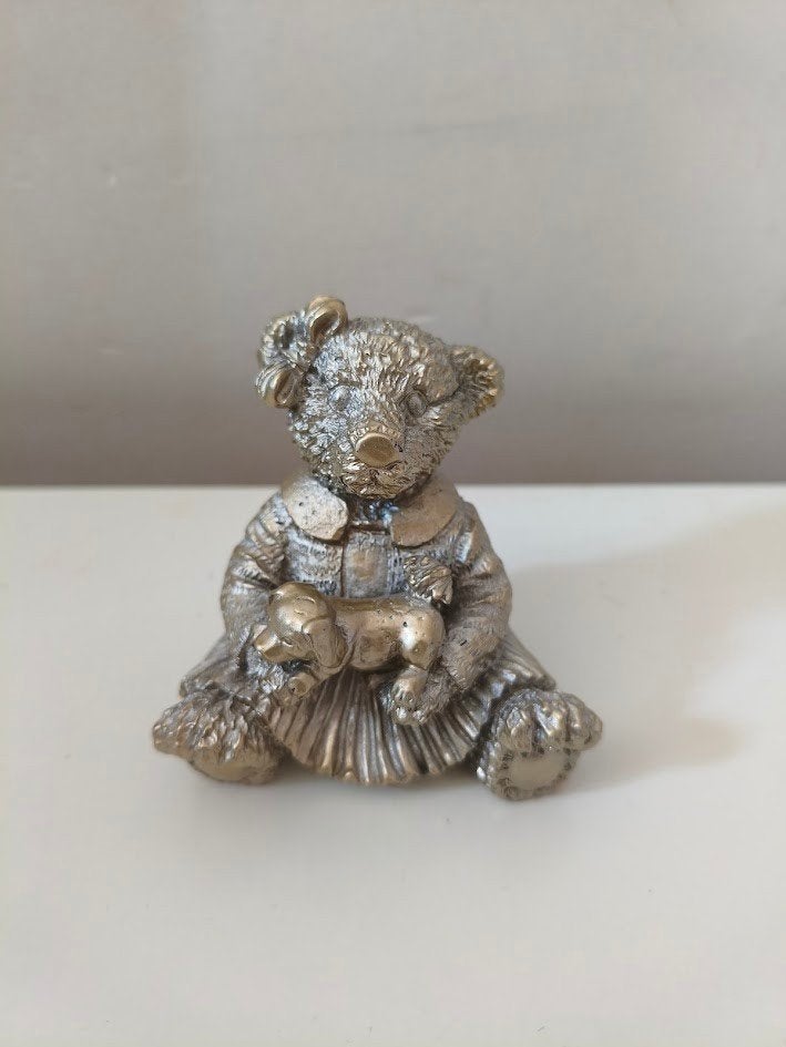 Hamilton collection berenbeeldje met hond ( 1996 ), Ophalen of Verzenden, Zo goed als nieuw, Beeldje, Overige merken
