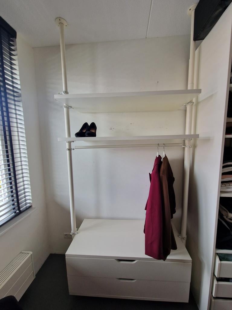 IKEA Stolmen garderobekast met lades en planken, Huis en Inrichting, Gebruikt, 100 tot 150 cm, Modern, minimalistisch, 50 tot 75 cm