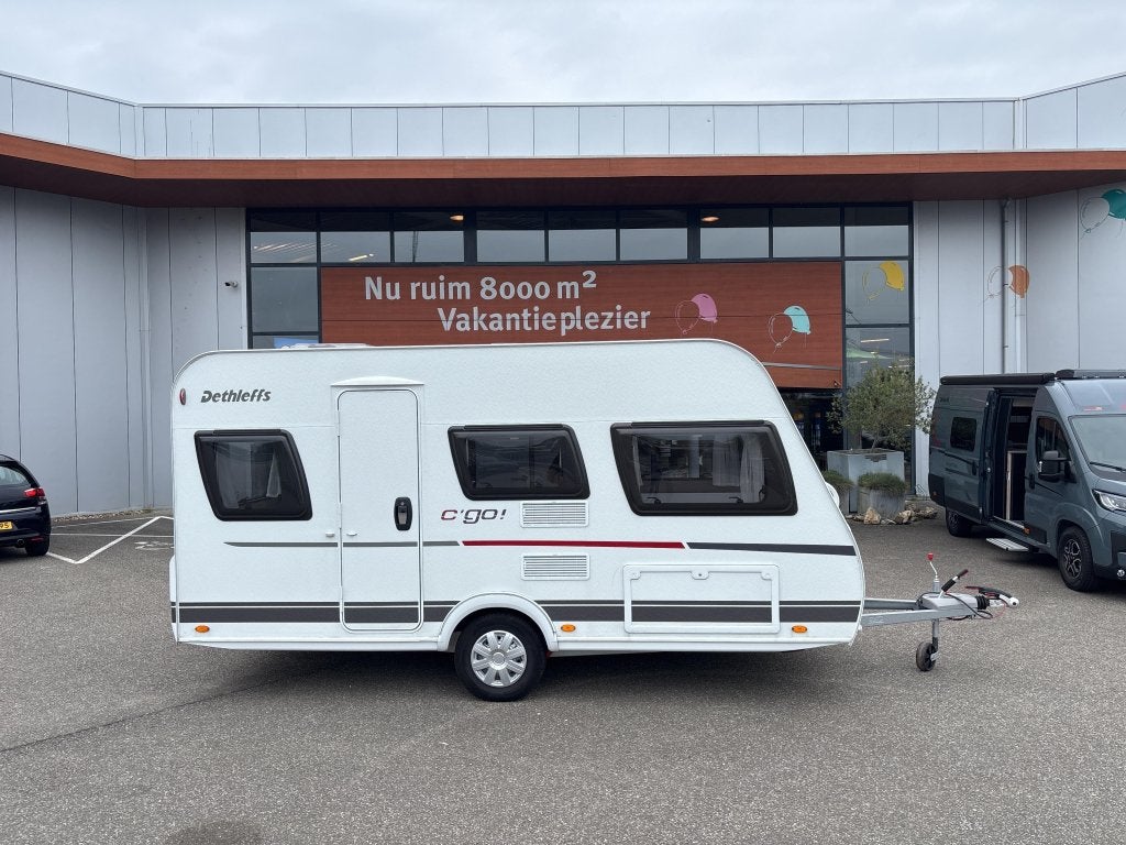 Dethleffs C'Go 415 QL NIEUWSTAAT EN NIEUWE TENT, Caravans en Kamperen, Caravans, Schokbreker, 750 - 1000 kg, Dethleffs, Dwarsbed