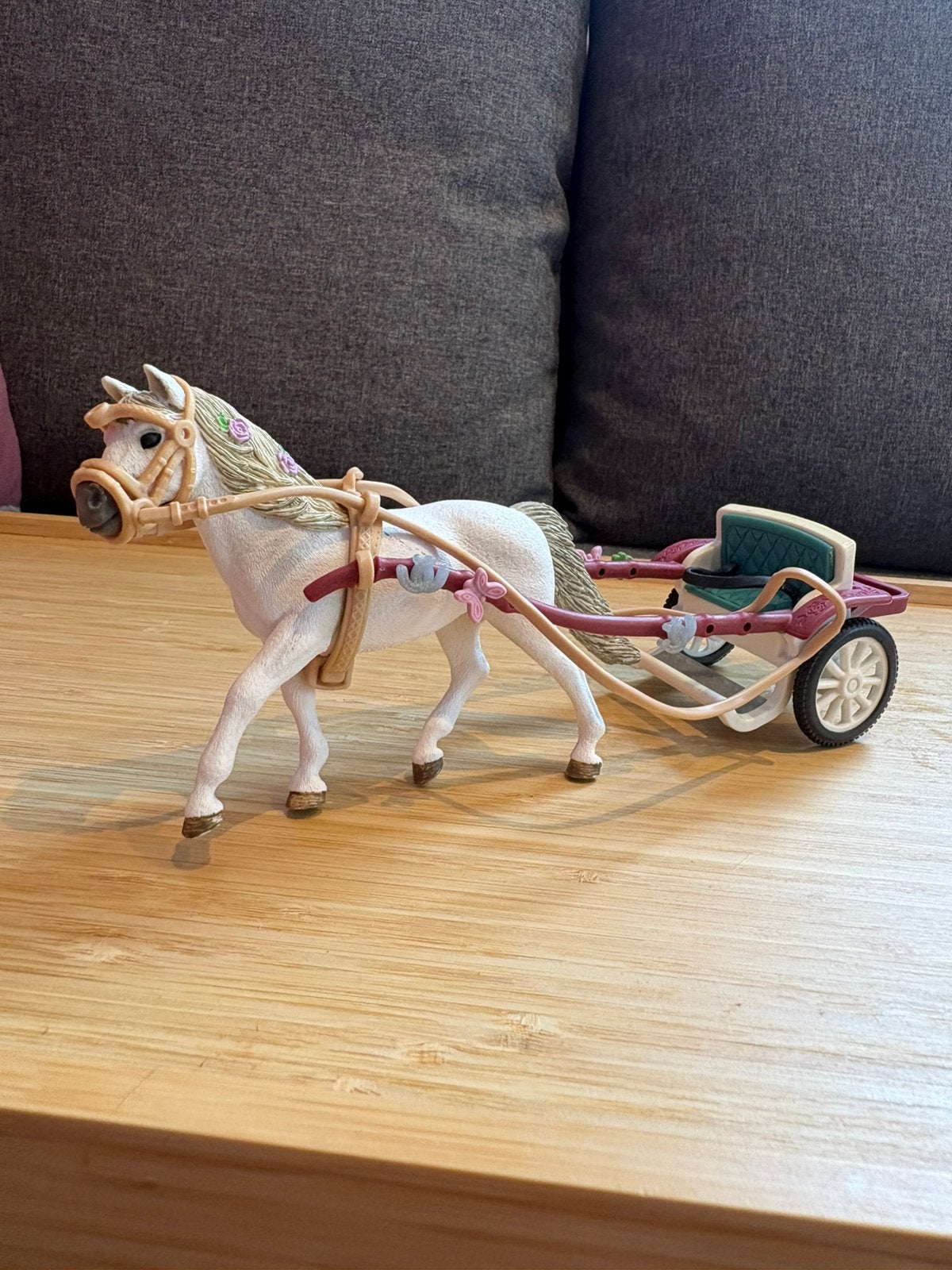 Schleigh paard met men kar, Antiek en Kunst, Ophalen of Verzenden