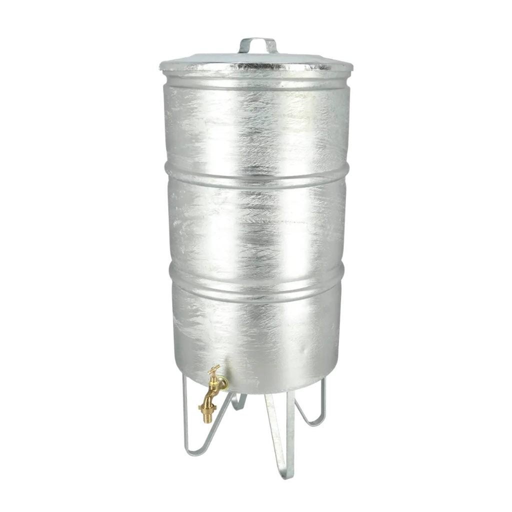 Esschert Design Zinken Regenton met Kraan - 150L+, Met kraantje, 150 liter of meer, Nieuw, Ophalen of Verzenden