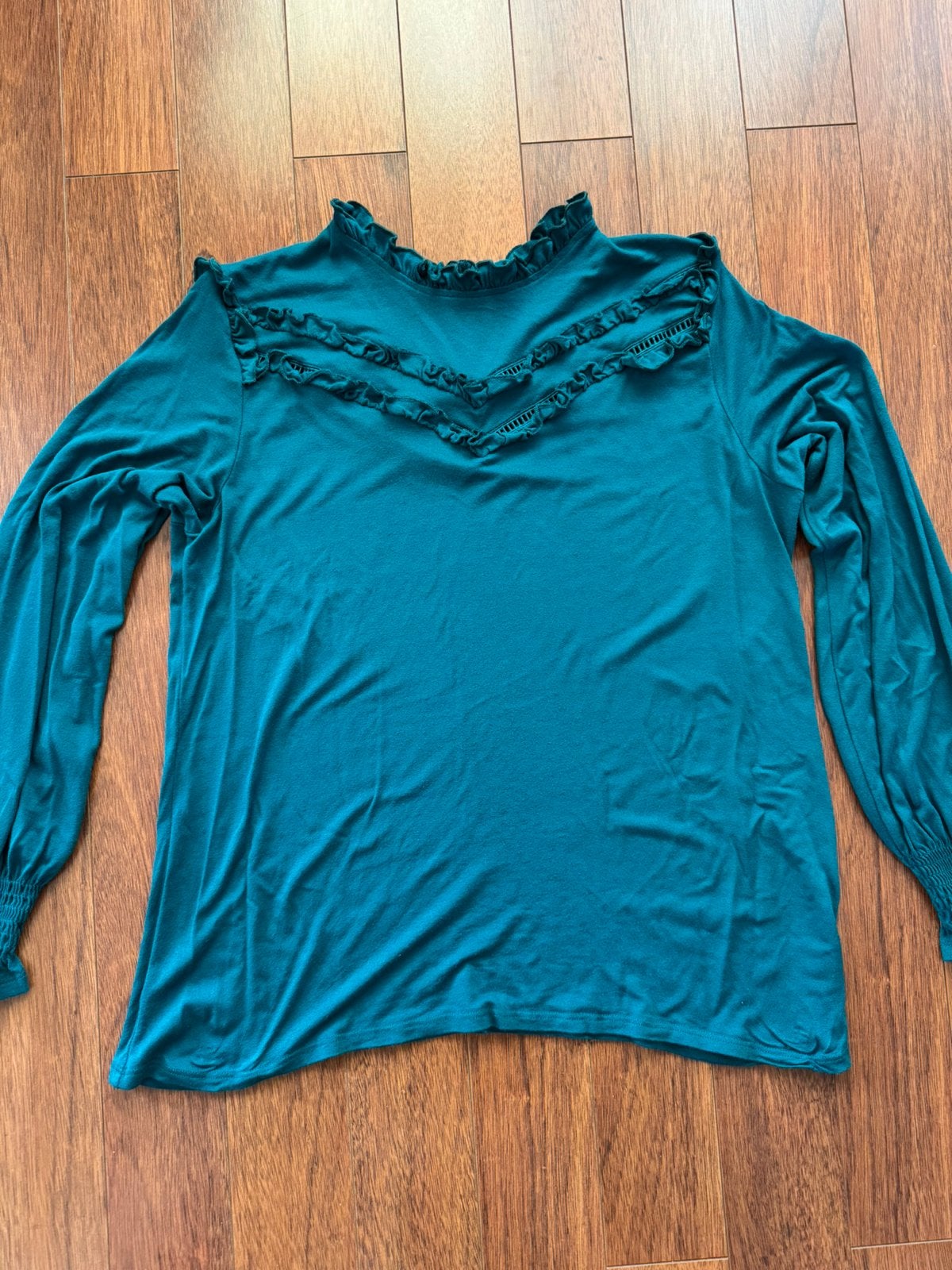 Shirt met hoge hals maat 42, Ophalen of Verzenden, Zo goed als nieuw, Maat 42/44 (L), Blauw