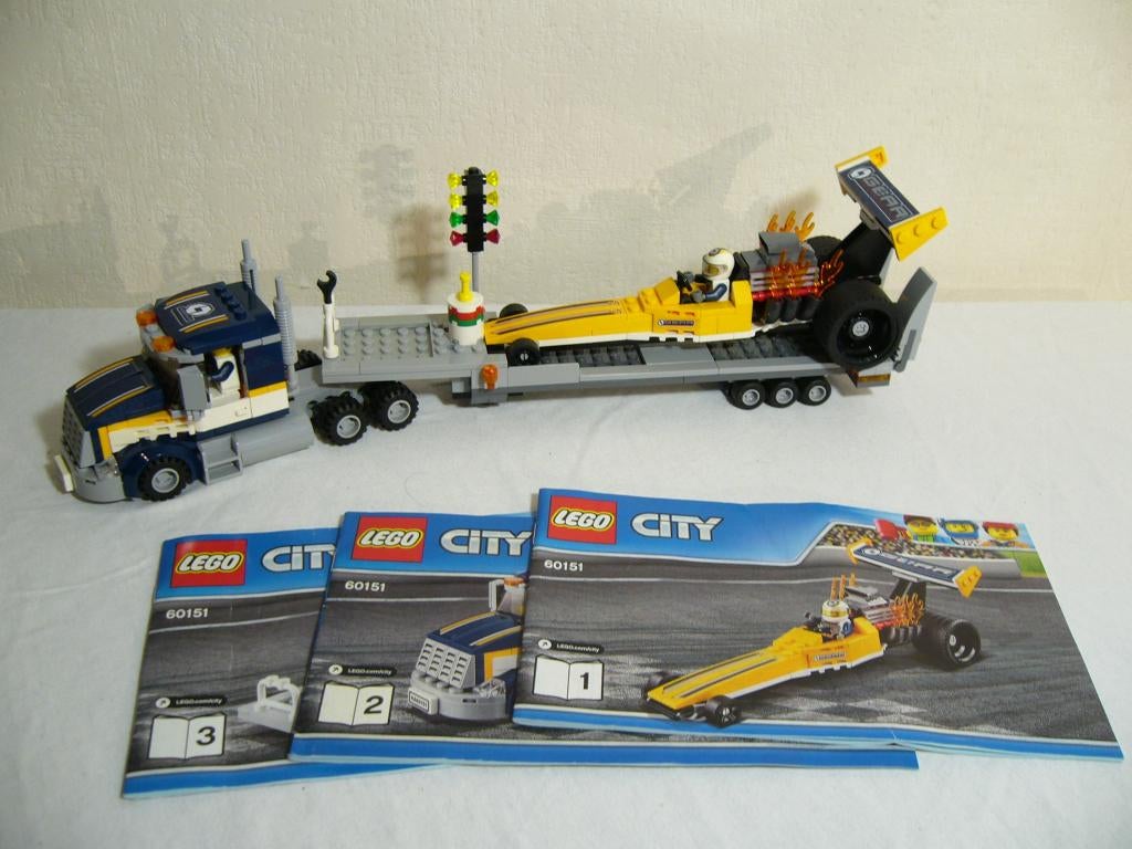 Lego City 60151 Dragster Transporter, Lego, Ophalen of Verzenden, Compleet, Complete set