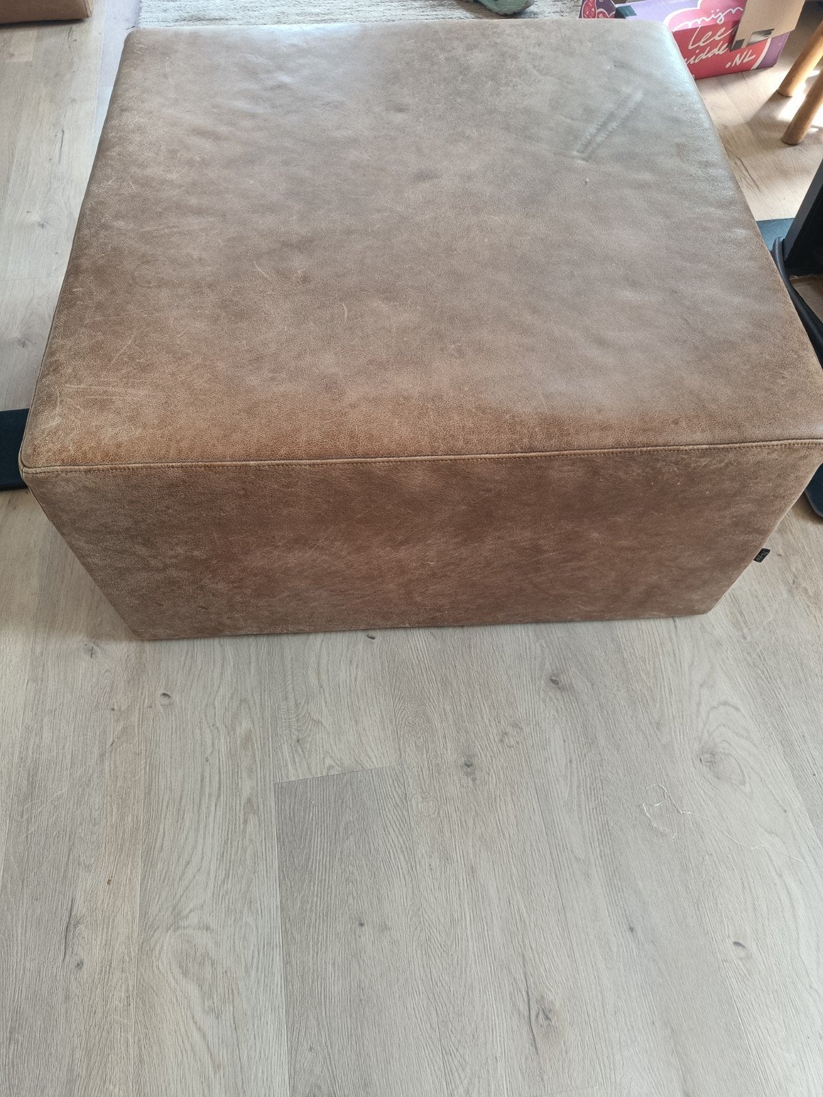 leren hocker, Ophalen, Gebruikt, Leer, 75 tot 100 cm