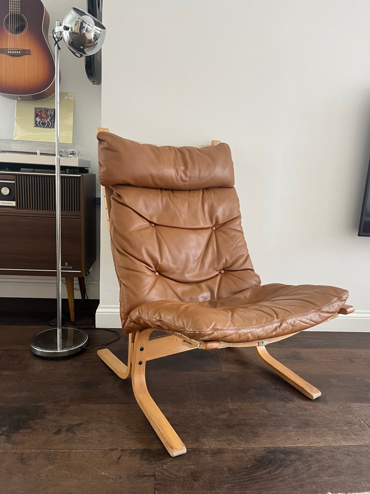 Vintage fauteuil Ingmar Relling Siesta Classic, Ophalen, Overige materialen, Gebruikt, Bruin