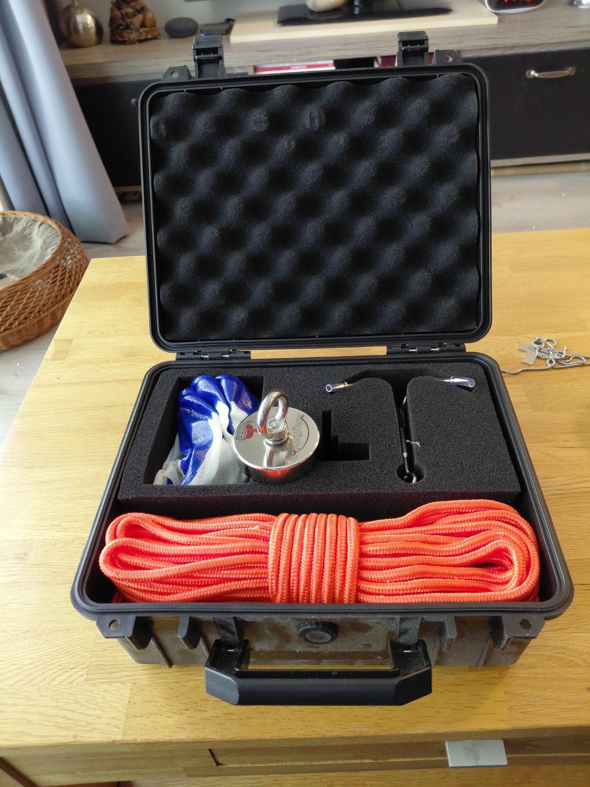 Magneetvis set, Ophalen