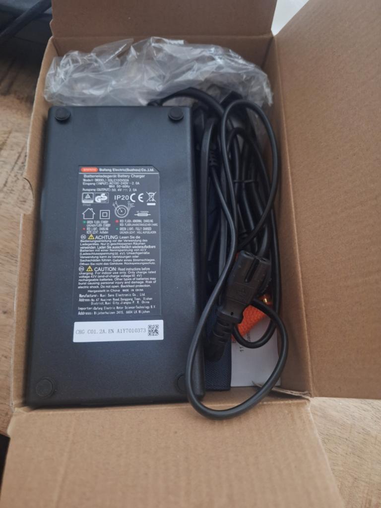 Bafang Oplader 43V 2A - Li-Ion E-bike Acculader Zwart, Ophalen of Verzenden, Nieuw