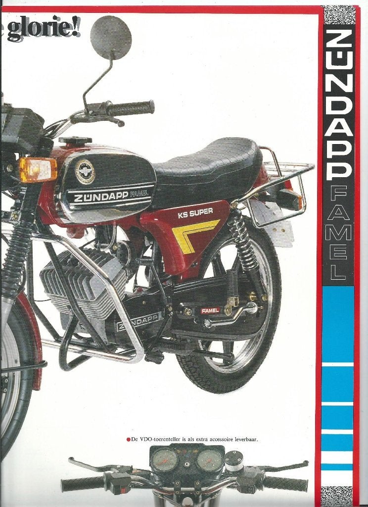 Zundapp Famel grote uit klap folder, Fietsen en Brommers, Ophalen of Verzenden, Nieuw
