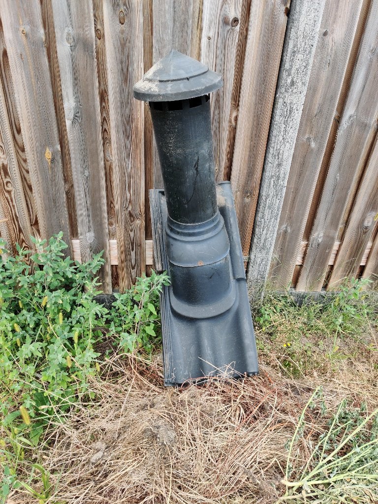 Sneldek Ubbink Ventilatie 186mm Dakdoorvoer Pijp, Kunststof, Zwart, Overige typen, Ophalen of Verzenden