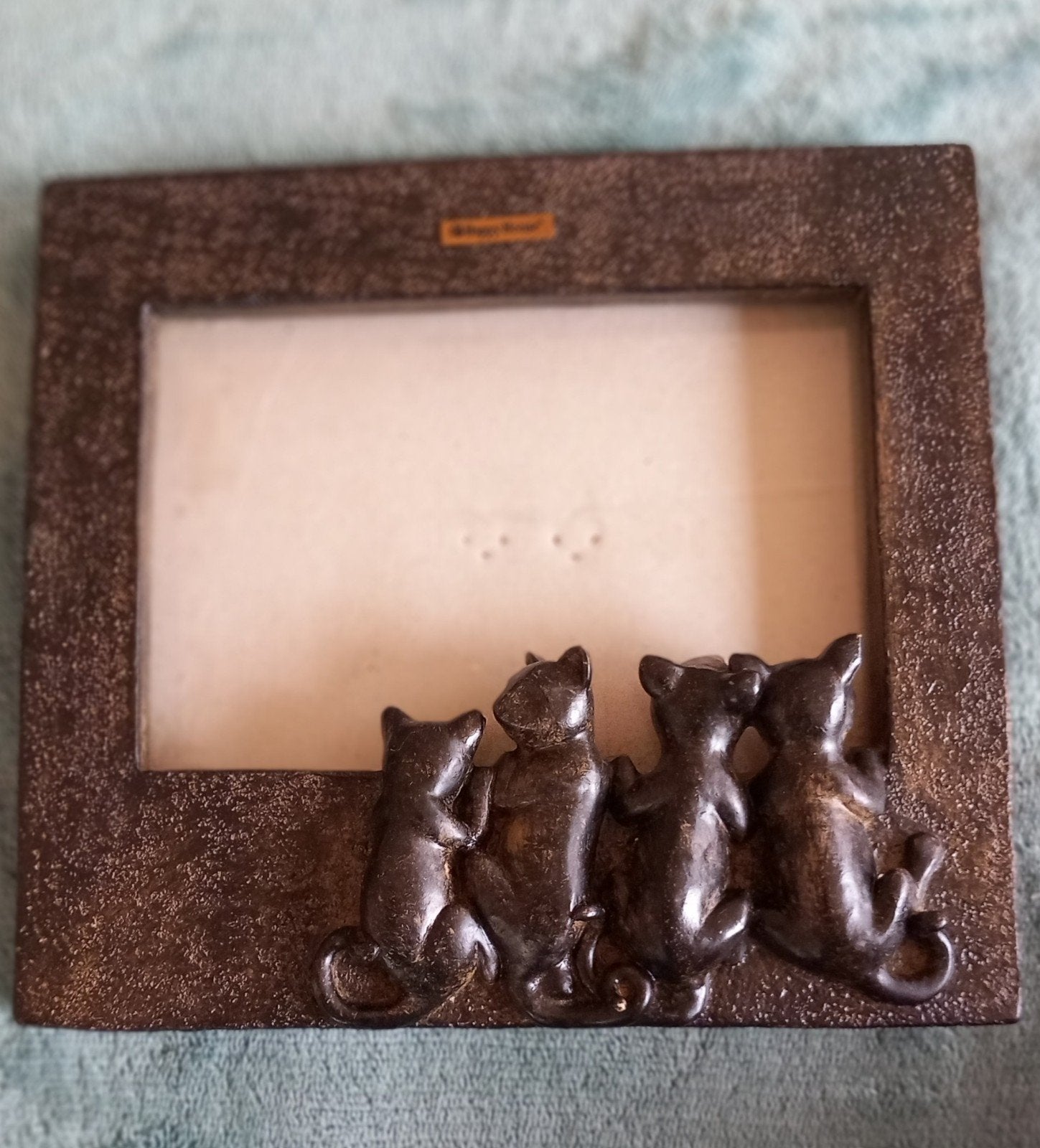 Happy House Fotolijst 4 Poezen Kittens Polysteen Polyresin, Gebruikt, Met glas, Steen/keramiek, Standaard fotolijst