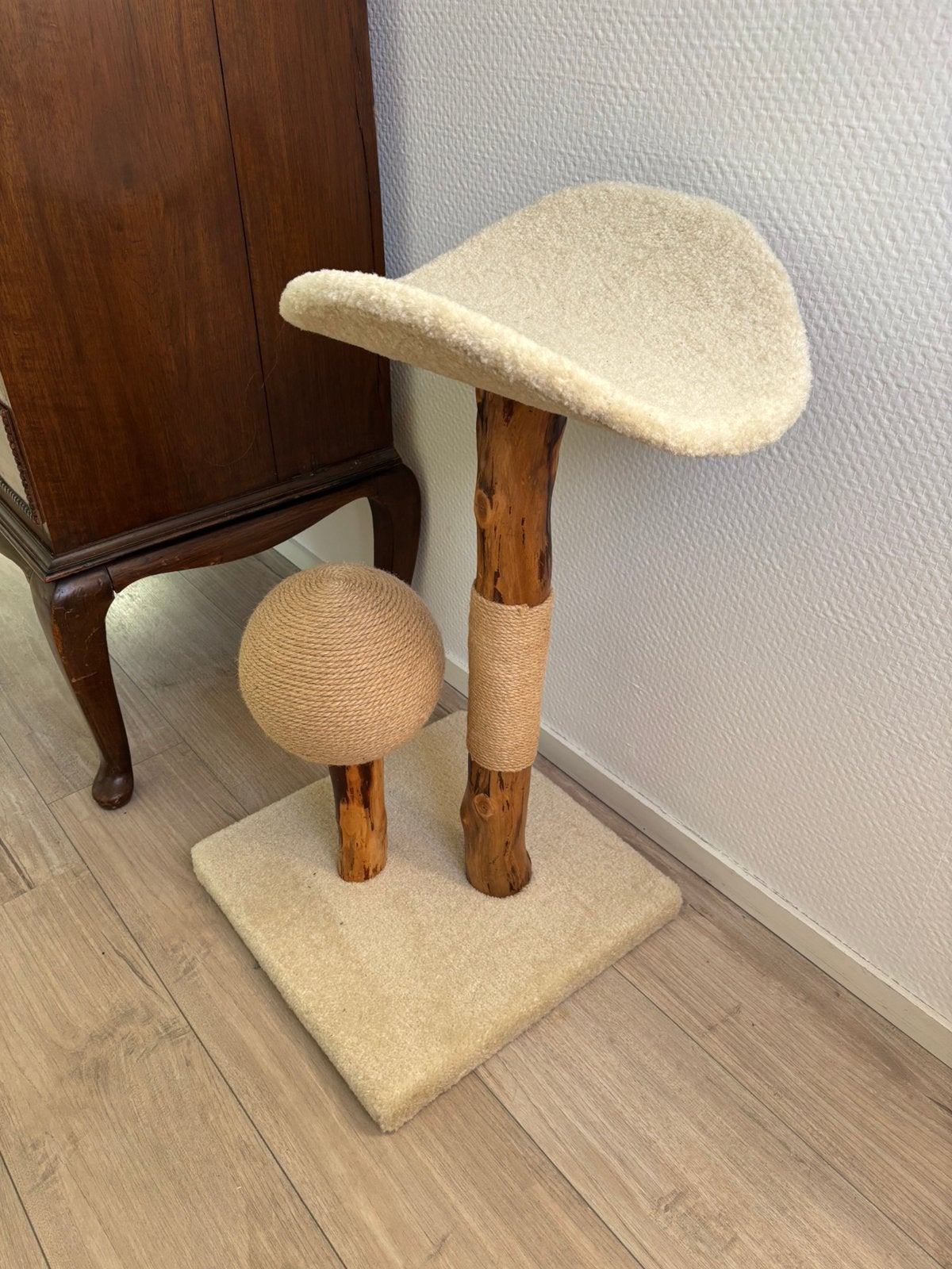 Krabpaal natuurlijke look, beige stof, Ophalen, Nieuw