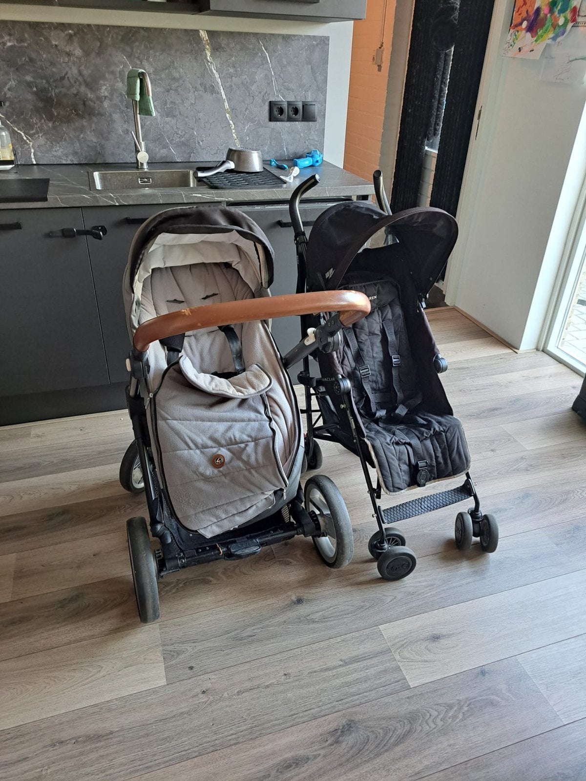 Complete kinderwagen set met Maxi-Cosi en Maclaren buggy, Ophalen, Gebruikt, Combiwagen, Met autostoeltje