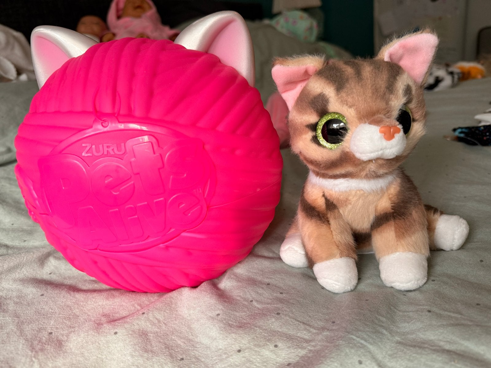 Zuru Pet Alive Kitten Knuffel - Wit en Bruin, Ophalen, Met doos, Overige merken, Overige karakters