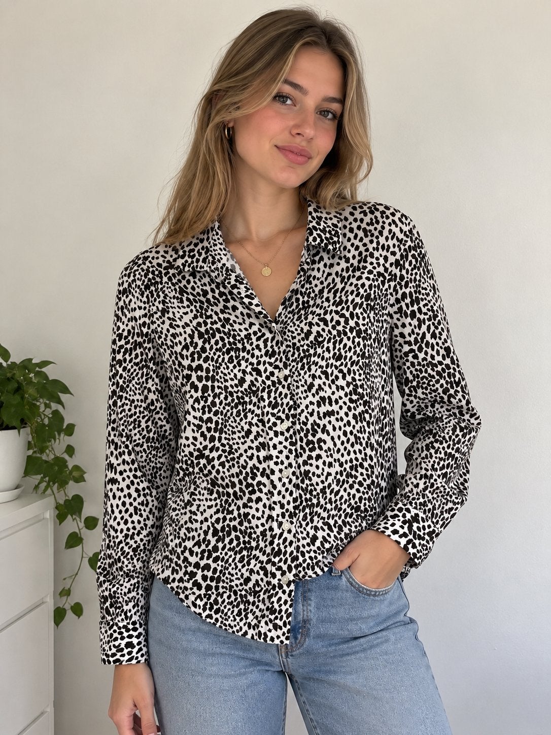 Defacto blouse, Kleding | Dames, Blouses en Tunieken, Ophalen of Verzenden, Zo goed als nieuw, Maat 38/40 (M), Bruin