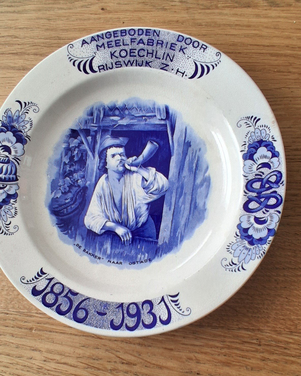 Rijswijk Antiek Blauw Gedenkbord Meelfabriek Koolhaas, Ophalen of Verzenden