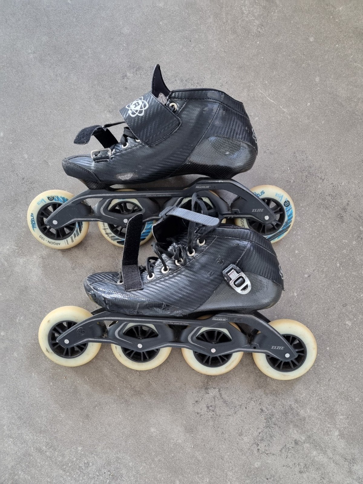 Atom Pro Skeelers maat 43 4x100mm, Sport en Fitness, Skeelers, Gebruikt, Ophalen of Verzenden, Inline skates 4 wielen, Powerslide