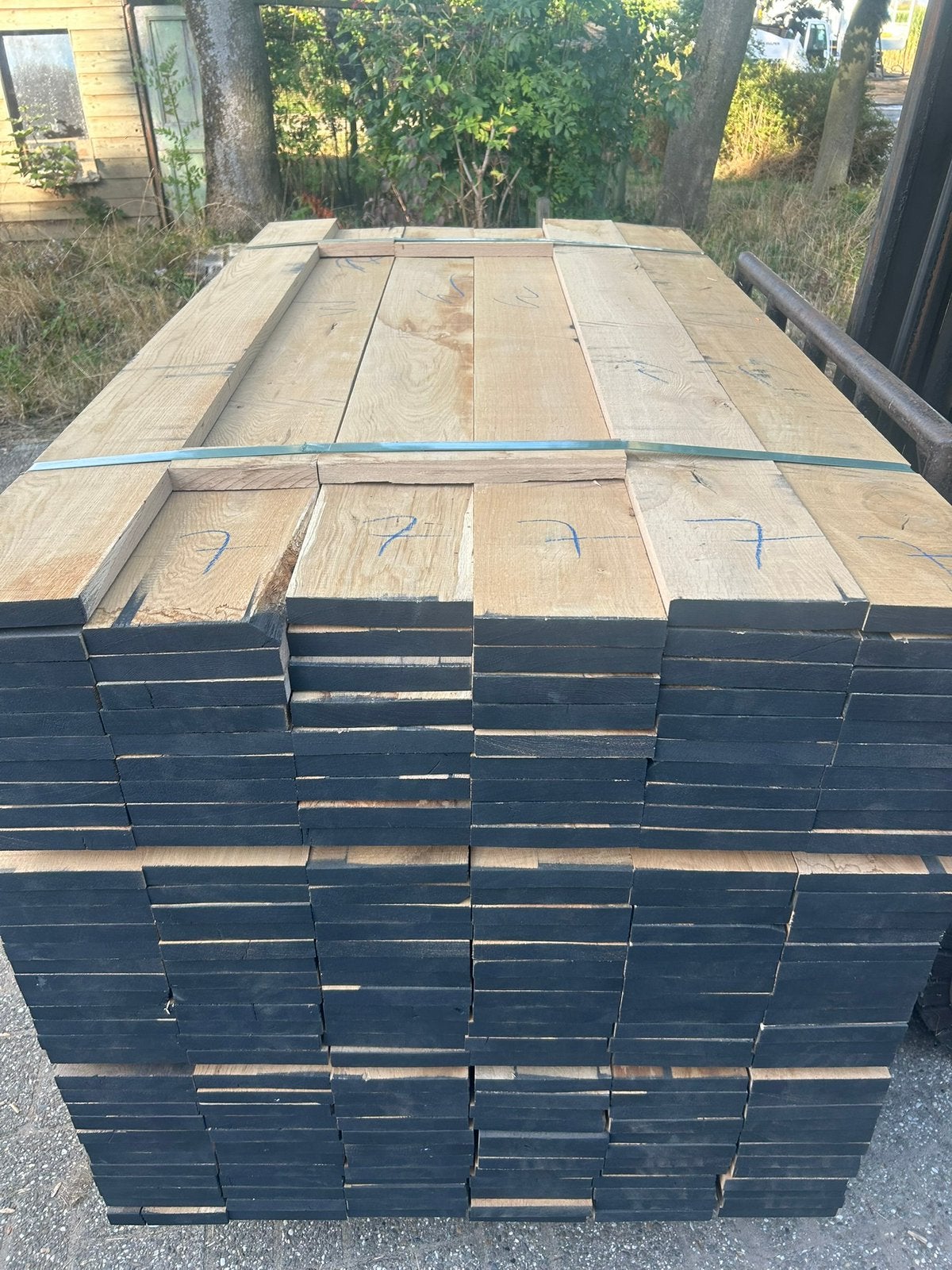 Eiken planken fijnbezaagd 27 mm dikte 185/245/305/335/370cm, Ophalen of Verzenden, Nieuw, 250 cm of meer, Planken