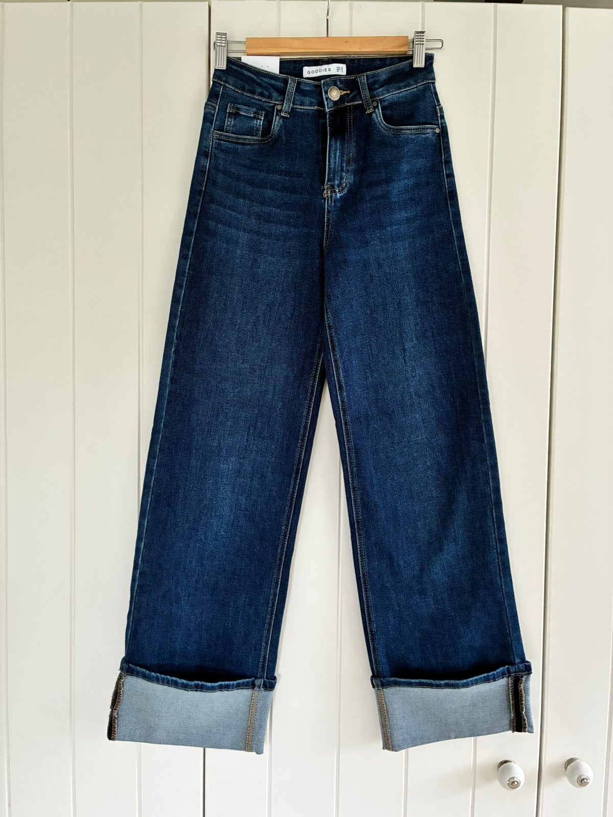 Goodies Wide Leg Jeans met Stretch (Nieuw NWT) - Maat S/36, Kleding | Dames, Verzenden, Nieuw, Blauw, W28 - W29 (confectie 36)