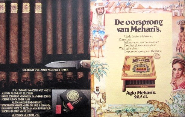 28 vintage advertenties reclames sigaren 62-81 sigaar George, Ophalen of Verzenden, Gebruikt, Sigarenbandjes
