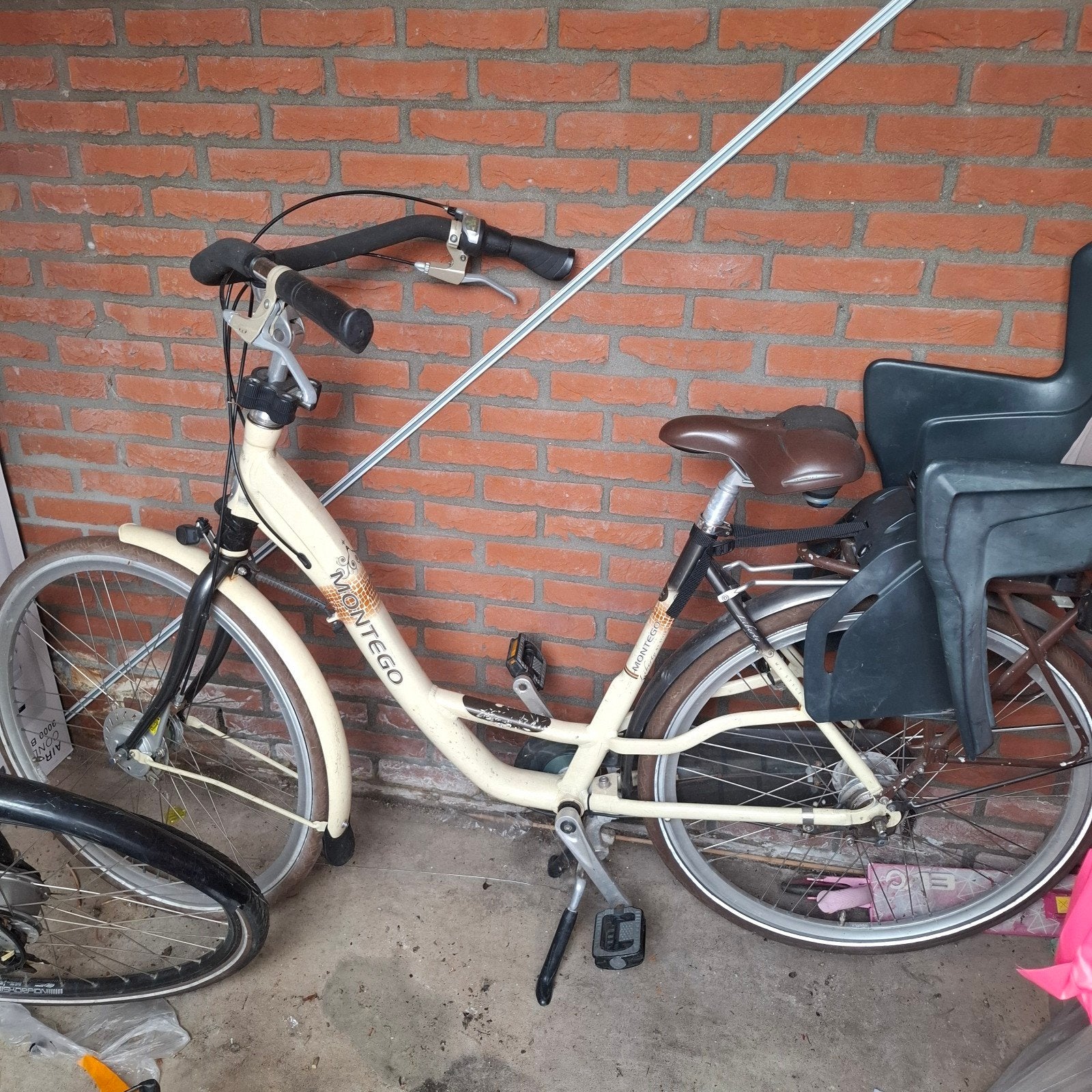Montego mamafiets met achterzitje, Ophalen, Gebruikt, Overige merken