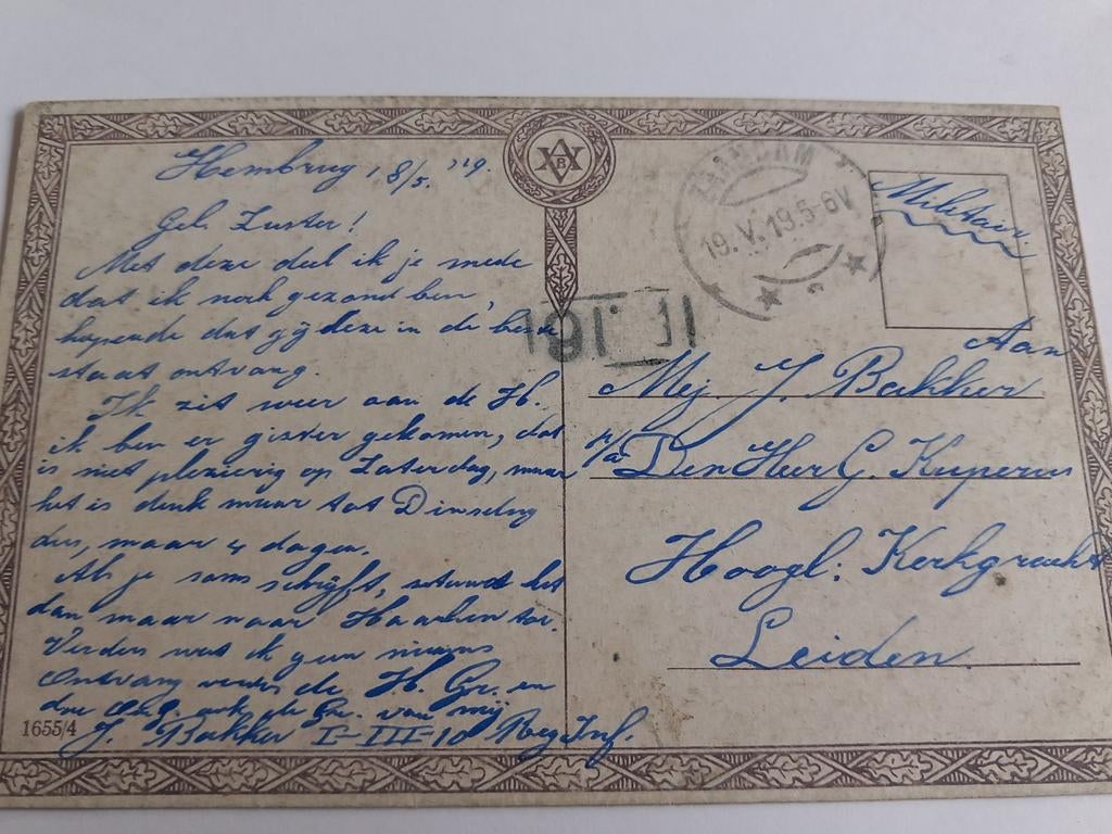 Hembrug 1919 militaire kaart., Verzamelen, Militaria | Tweede Wereldoorlog, ., Ophalen of Verzenden, ., Nederland