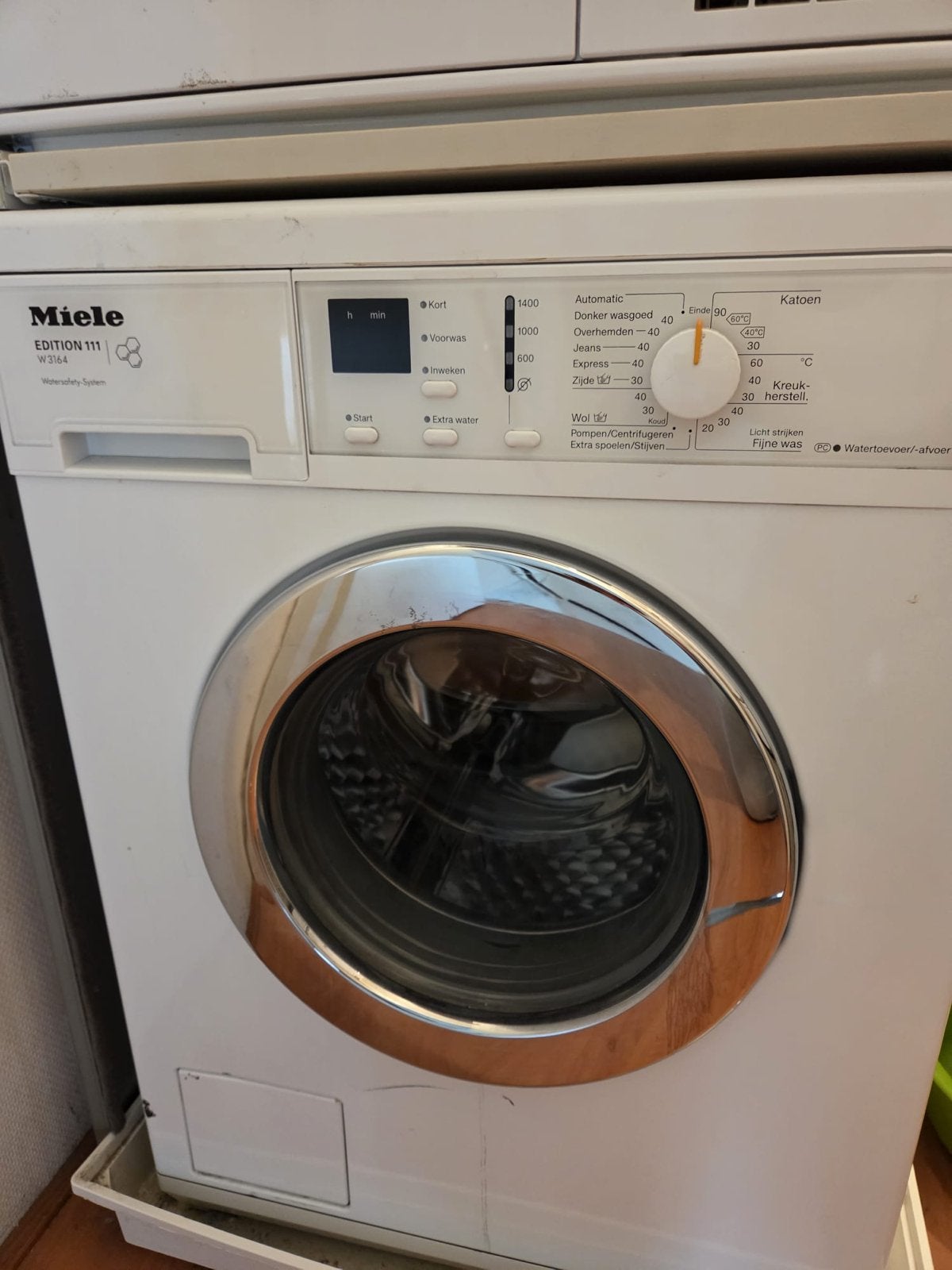Miele W3164 Edition 111 Wasmachine, Witgoed en Apparatuur, Wasmachines, Ophalen, Gebruikt, Voorlader, Kort programma