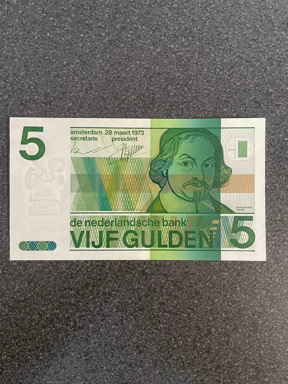 5 gulden 1973 UNC, Postzegels en Munten, Bankbiljetten | Nederland, Ophalen of Verzenden, 5 gulden
