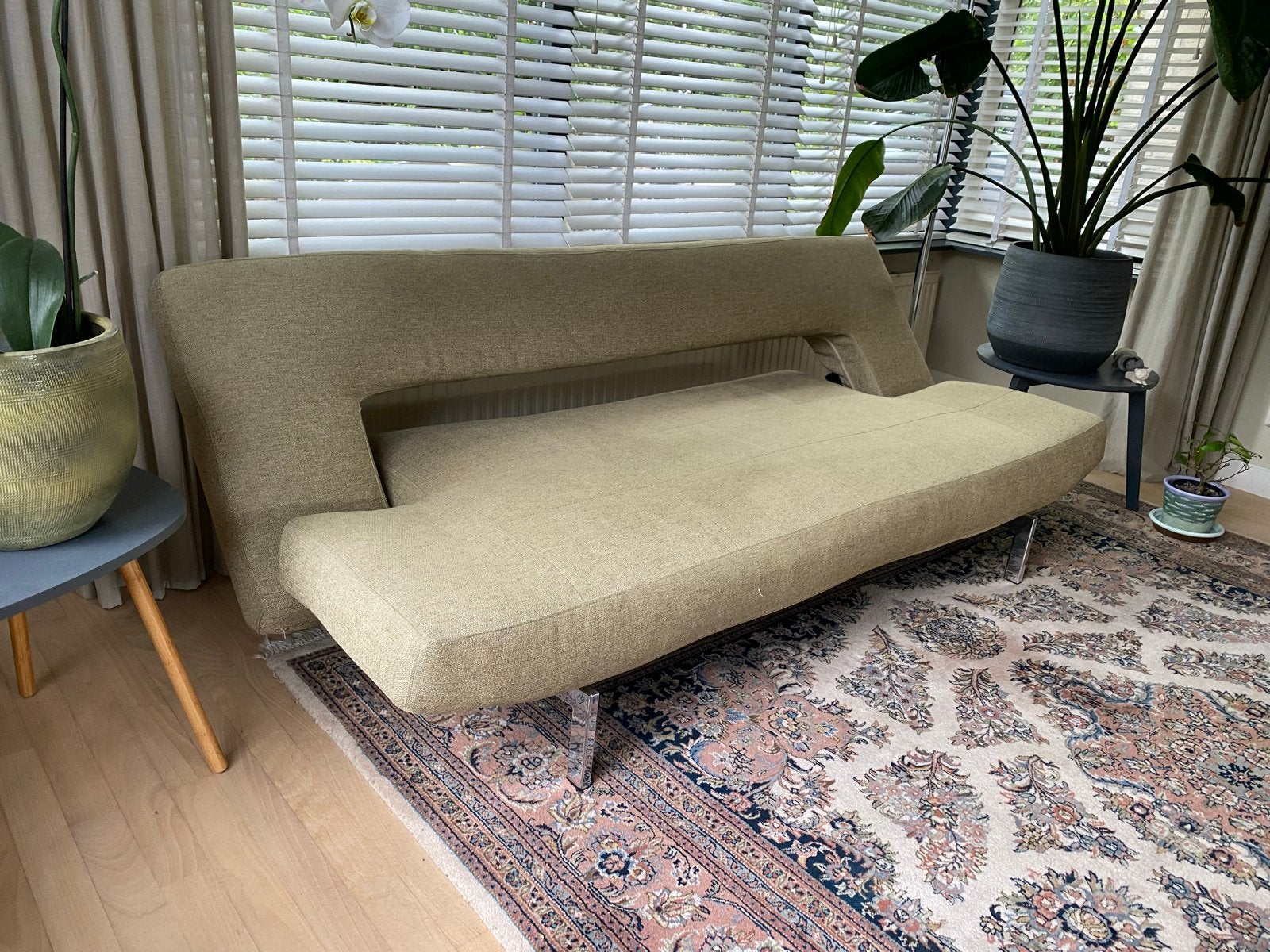 Nette Innovation slaapbank, recent opnieuw bekleed, Ophalen, Gebruikt, Tweepersoons, Overige maten
