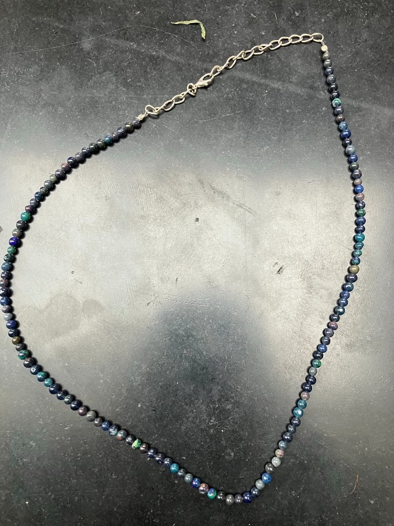 ketting met Ethiopische zwarte Opaal uniek stuk, Sieraden, Tassen en Uiterlijk, Zwart, Nieuw, Ophalen of Verzenden, Steen of Mineraal
