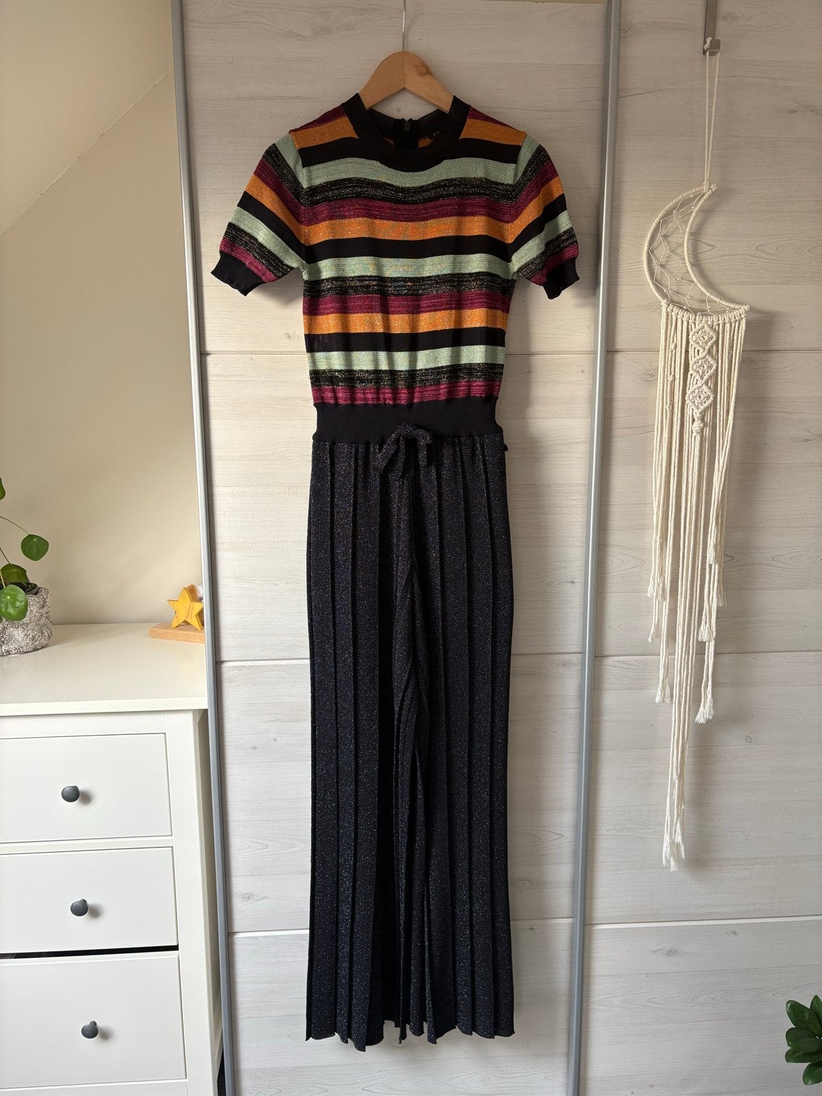 Scotch & Soda Stargazer Glitter Jumpsuit maat XS, Ophalen of Verzenden, Nieuw, Maat 34 (XS) of kleiner, Zwart