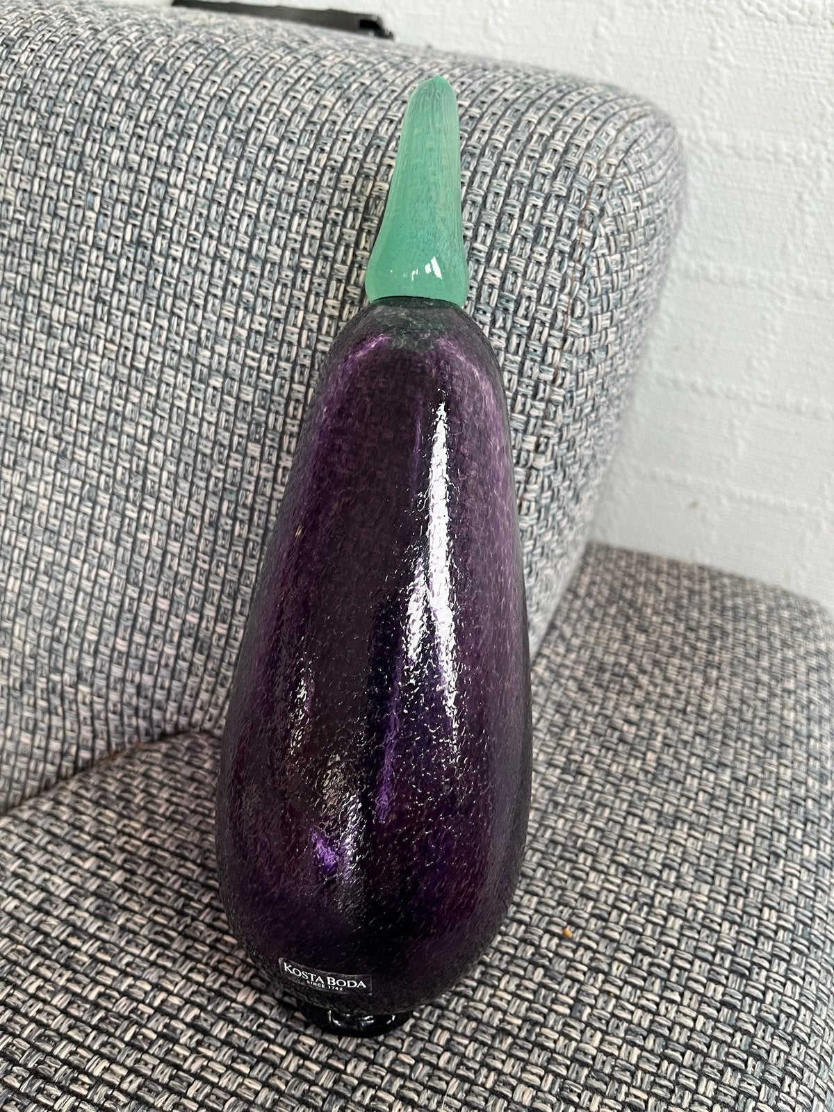 Kosta Boda Aubergine Vaasje - Paars Glasobject, Ophalen of Verzenden