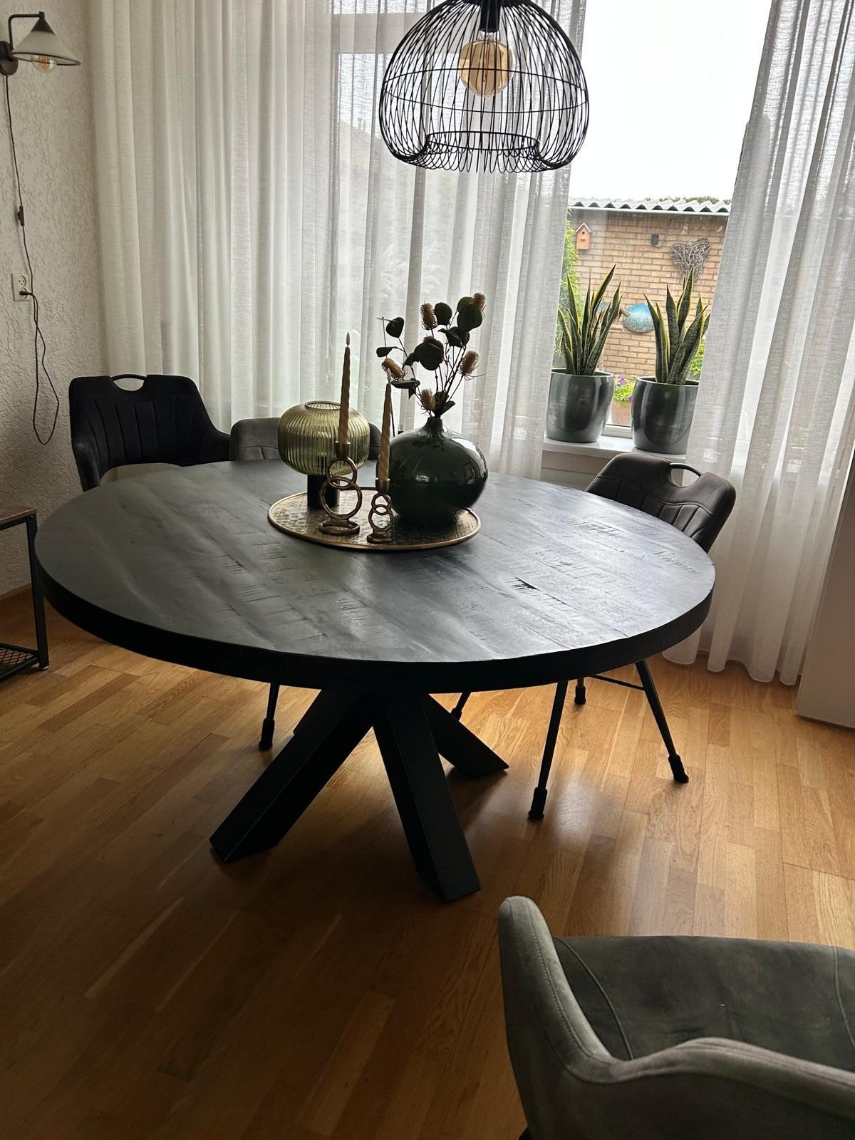 eetkamertafel, Ophalen, Rond, Zo goed als nieuw, Overige houtsoorten