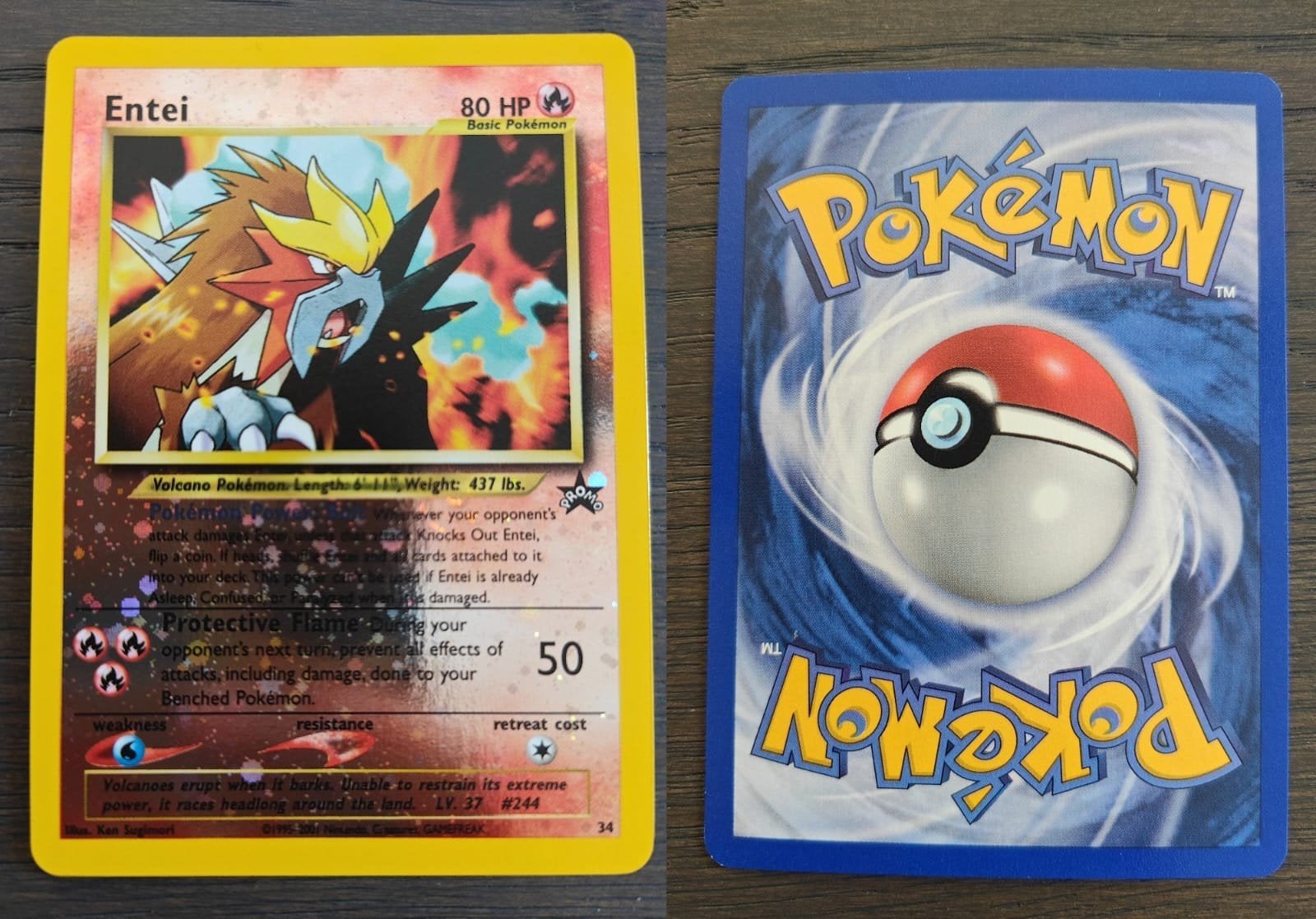 Entei Promo NM Pokémon Kaart - Zo goed als nieuw, Ophalen of Verzenden