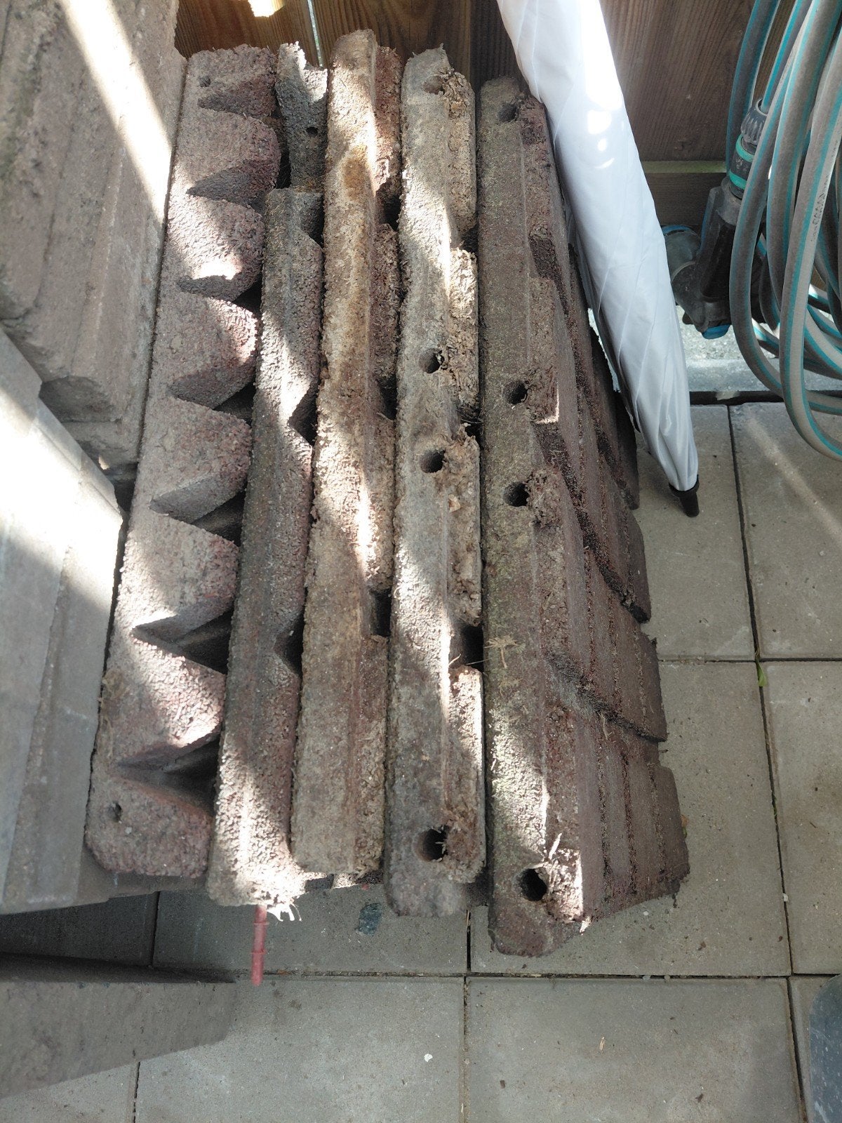 Tegels 42 st 30x30, 24 st 30x20, 80x40 st 5 rubber tegel, Tuin en Terras, Ophalen, Gebruikt, Klinkers, 10 m² of meer