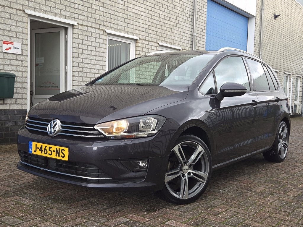 VW Golf Sportsvan 1.4 TSI Lounge, Automaat, clima, nwe APK!, Navigatiesysteem, Zwart, 4 cilinders, 1283 kg