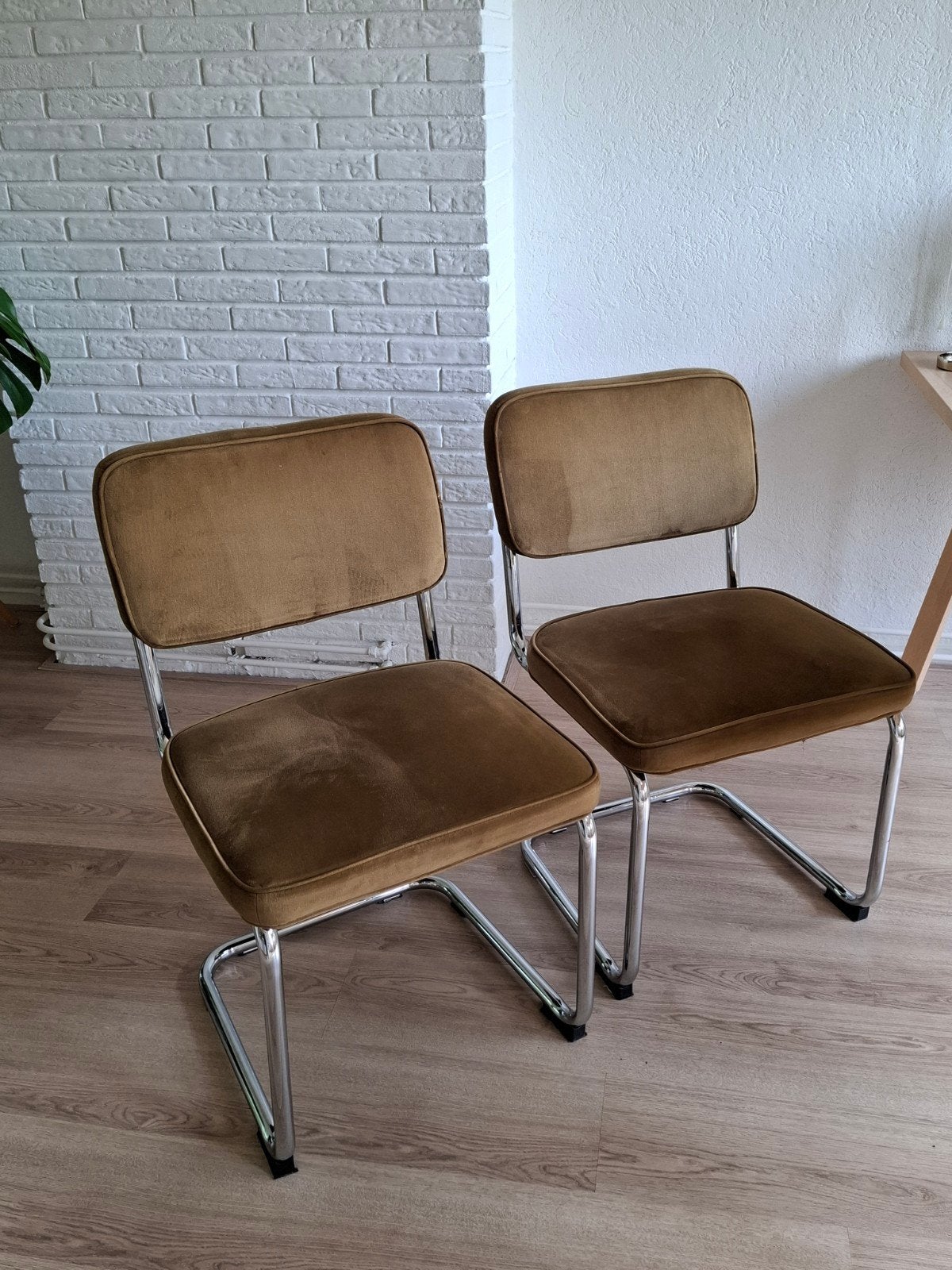 Groene buisframe stoelen 2 stuks, Huis en Inrichting, Ophalen, Gebruikt, Twee, Overige kleuren