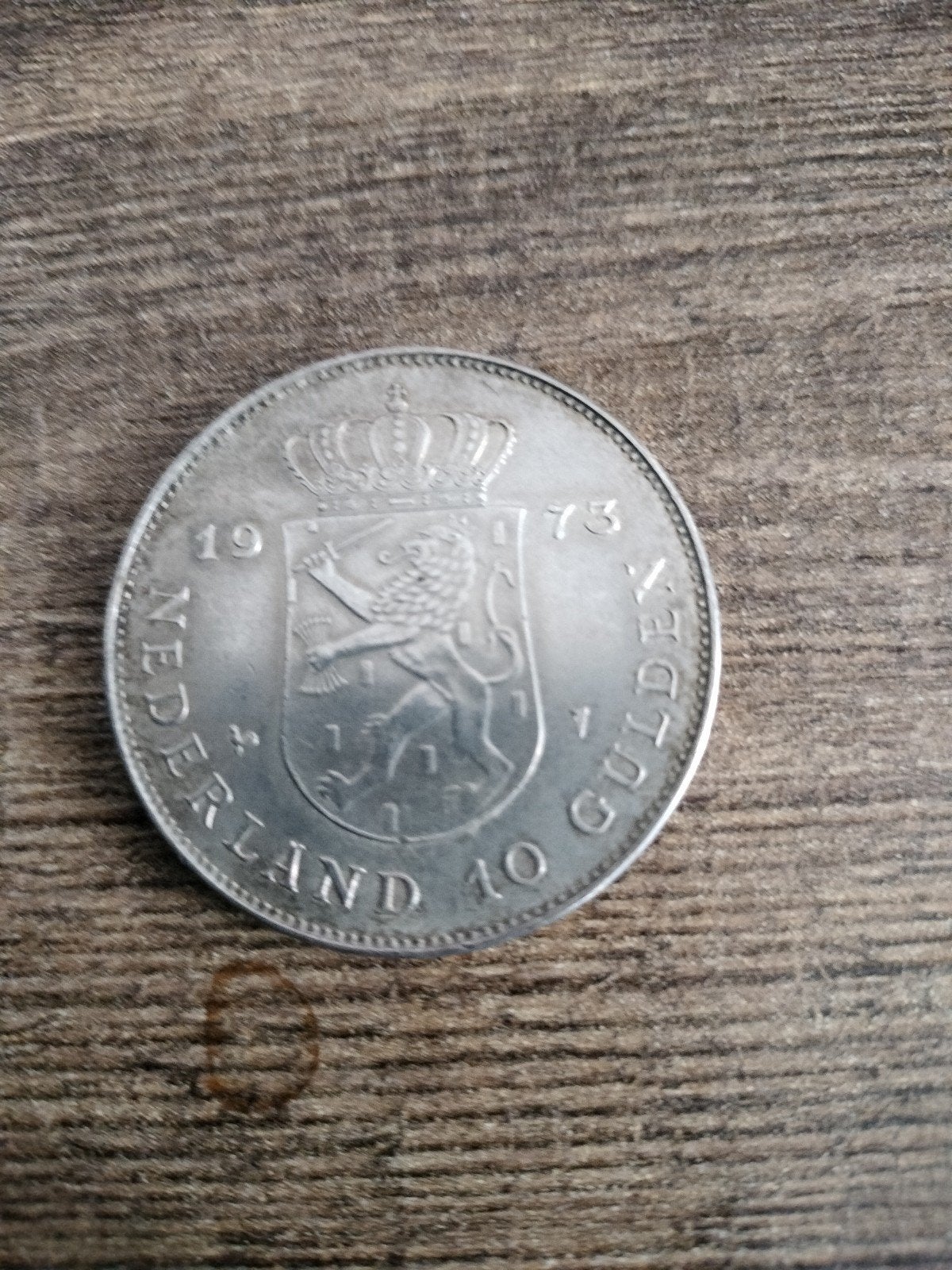 Zilveren 10 Gulden Munt 1973 - Koningin Juliana, Koningin Juliana, Zilver, Ophalen of Verzenden, Losse munt