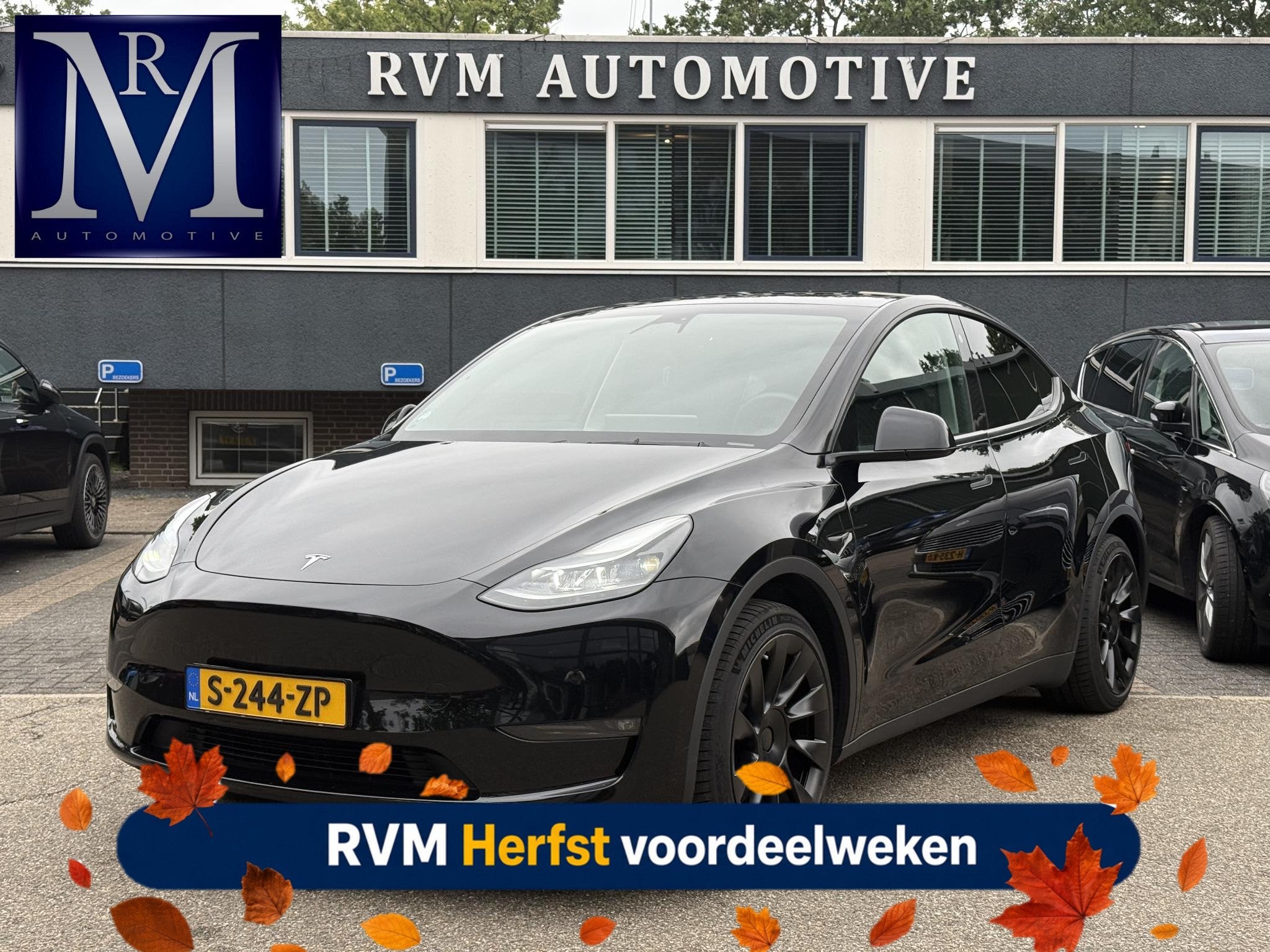 Tesla Model Y Long Range AWD 75 kWh VAN: 38.900,- VOOR: 35.8, Auto's, Stof, Gebruikt, Origineel Nederlands, 351 pk