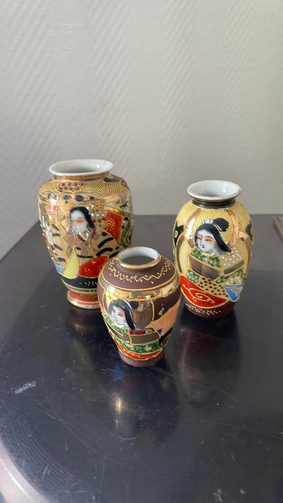 3 x Satsuma vaasjes, Ophalen of Verzenden