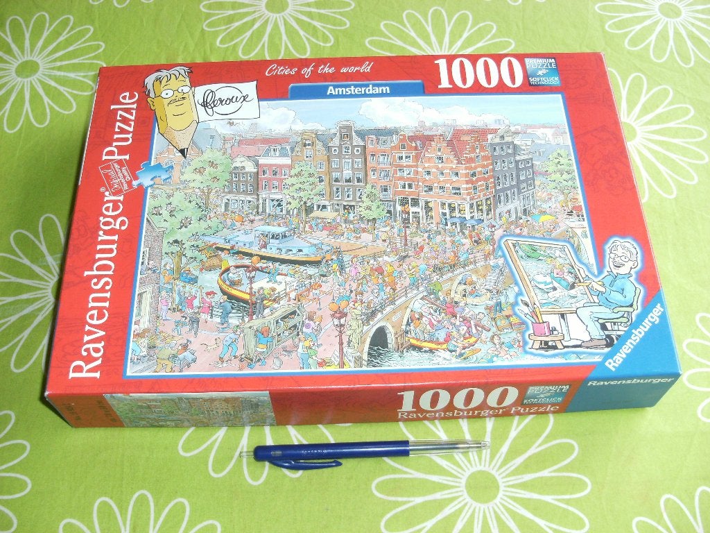 Fleroux - Cities of the World Amsterdam - 1000 stukjes, Ophalen of Verzenden, 500 t/m 1500 stukjes, Zo goed als nieuw, Legpuzzel