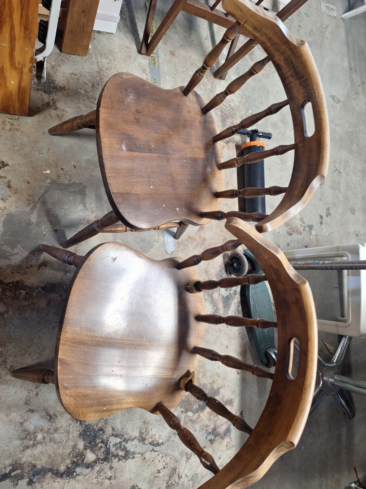 2 cafe stoelen., Ophalen, Gebruikt, Bruin