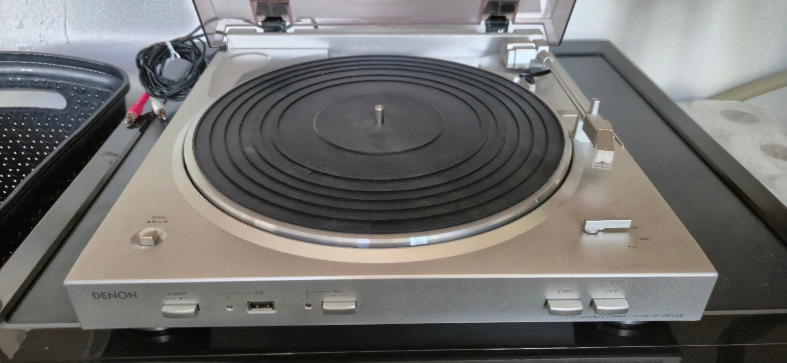 Denon DP-200USB Volautomatische Platenspeler met USB, Zo goed als nieuw, Automatisch, Platenspeler, Ophalen