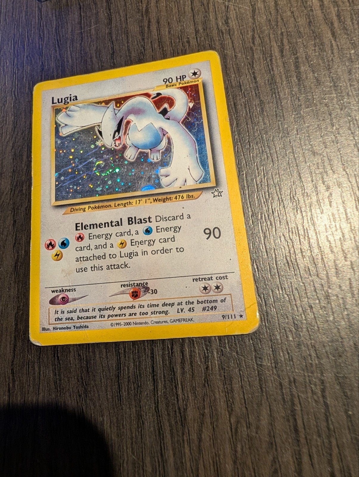 Titel: Pokémon Lugia Holo 9/111 – Neo Genesis –, Ophalen of Verzenden, Gebruikt