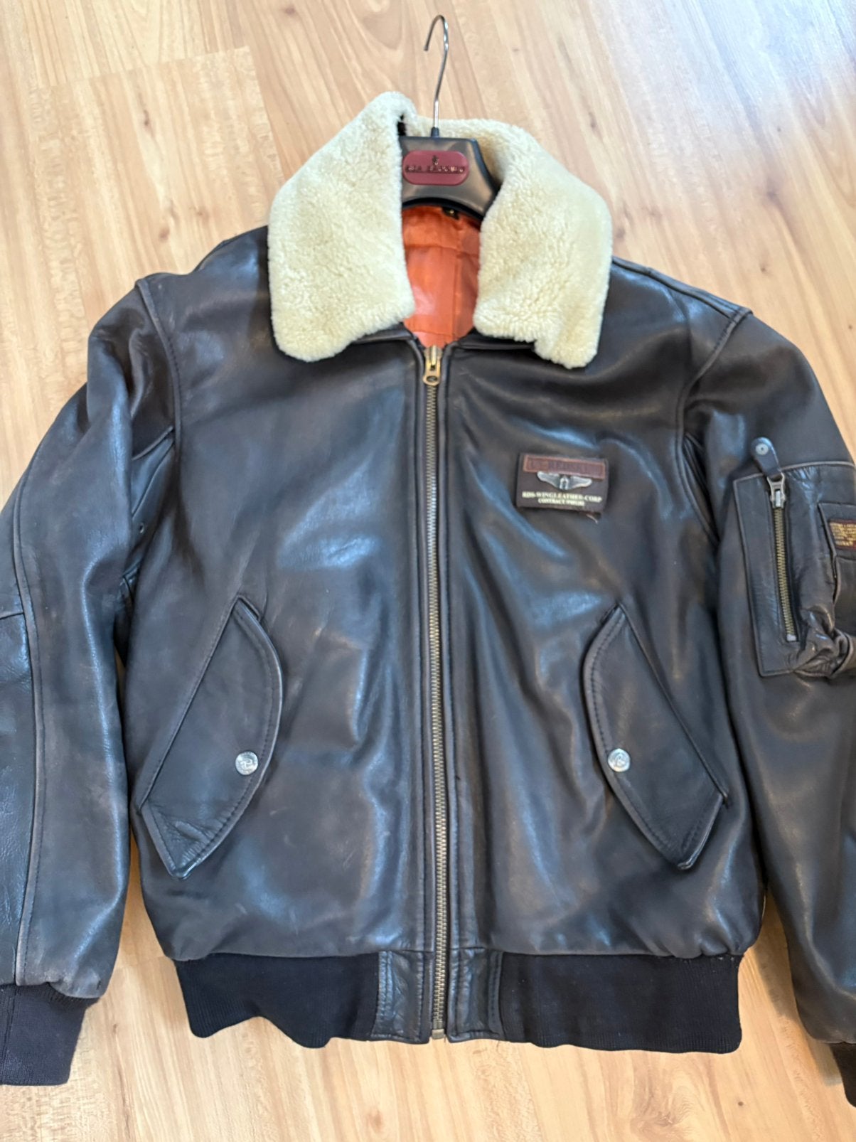 Redskins leren pilotenjas M, Ophalen of Verzenden, Zo goed als nieuw, Maat 48/50 (M), Bruin