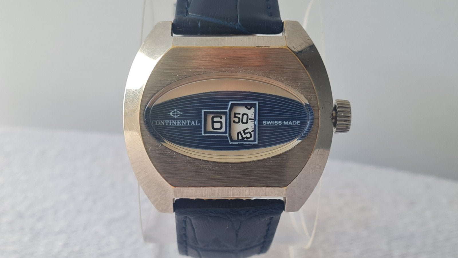 vintage herenhorloge Continental jump hoor handopwinder, Overige merken, Overige materialen, Polshorloge, Ophalen of Verzenden